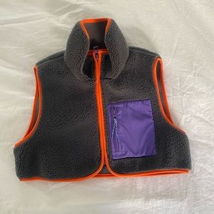 Zara Mini Cropped Vest Color Block Size XS